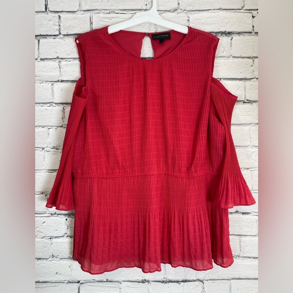 Lane Bryant Pink Cold Shoulder Boho Top size 20 - Picture 6 of 13